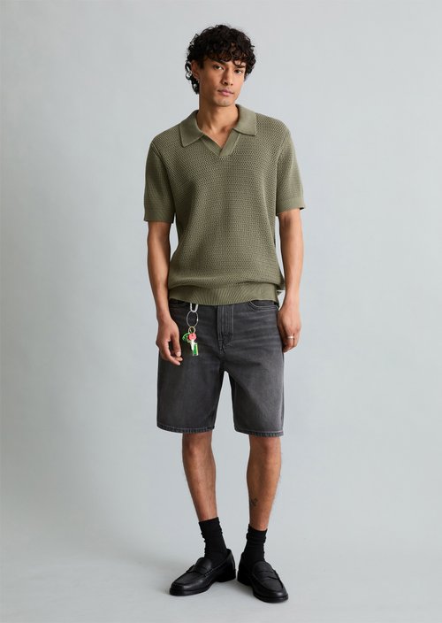 DfC knitted polo shirt relaxed — Chalky Sage