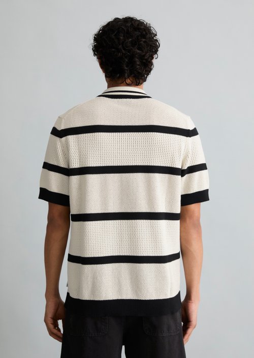 Regular knit polo shirt — Offwhite