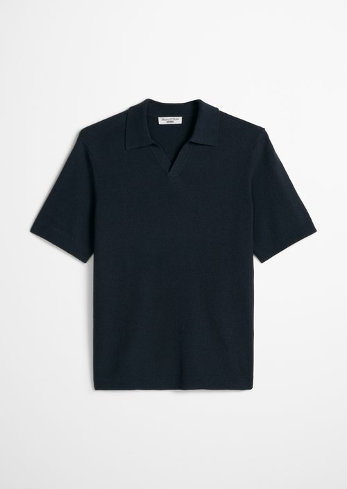 Relaxed knit polo shirt — Peppercorn Grey