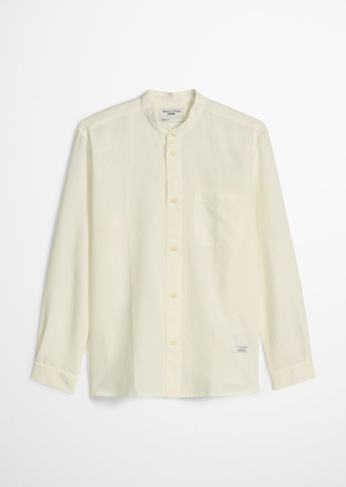 Regular stand-up collar shirt — Silky White