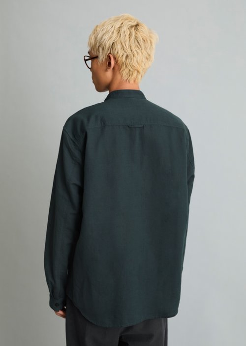 Regular stand-up collar shirt — Peppercorn Grey