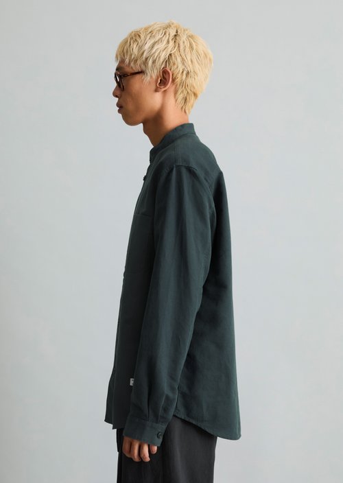 Regular stand-up collar shirt — Peppercorn Grey