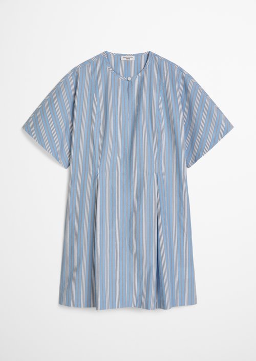 Striped dress flared — Light Blue