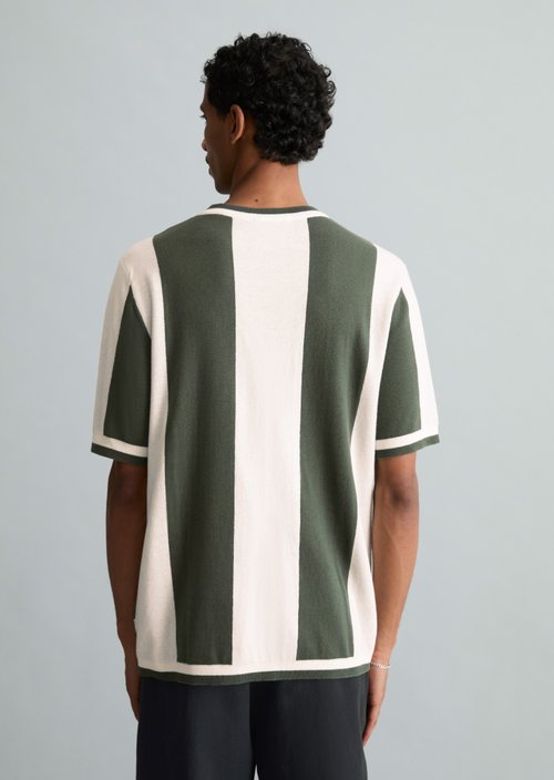 Relaxed short-sleeved sweater — Dark Green