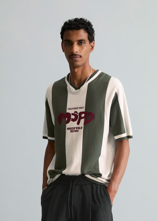Relaxed short-sleeved sweater — Dark Green