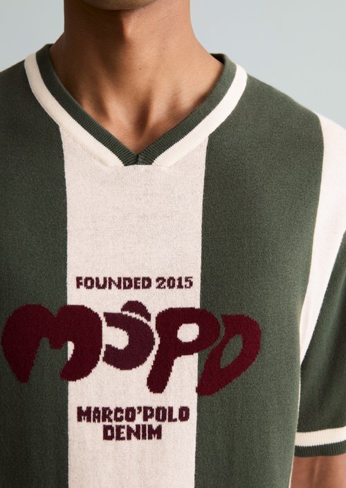 Relaxed short-sleeved sweater — Dark Green