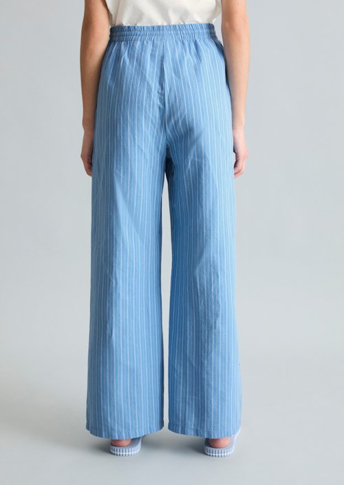 Striped pull-on pants relaxed — Light Blue