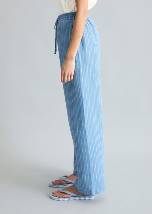 Striped pull-on pants relaxed — Light Blue