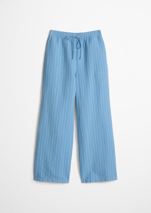 Striped pull-on pants relaxed — Light Blue