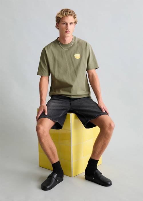 DfC T-Shirt relaxed Chalky Sage in front view