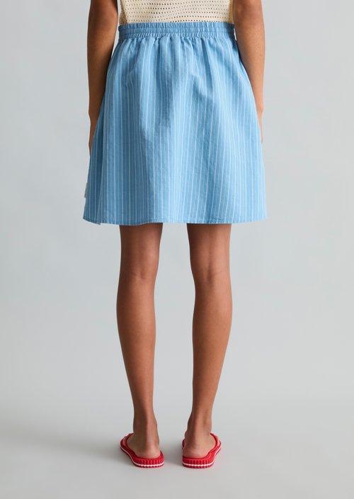 Flared striped skirt — Light Blue