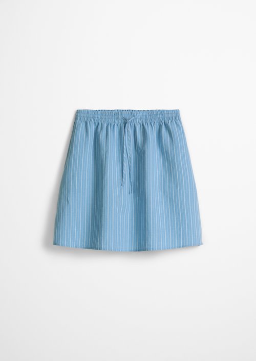 Flared striped skirt — Light Blue