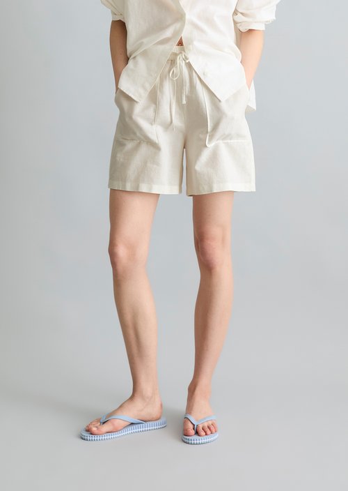 Slip-on pants regular — Silky White