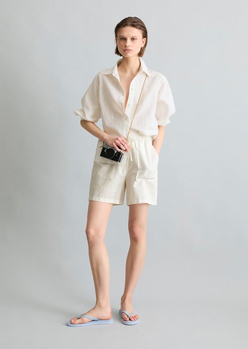 Slip-on pants regular — Silky White