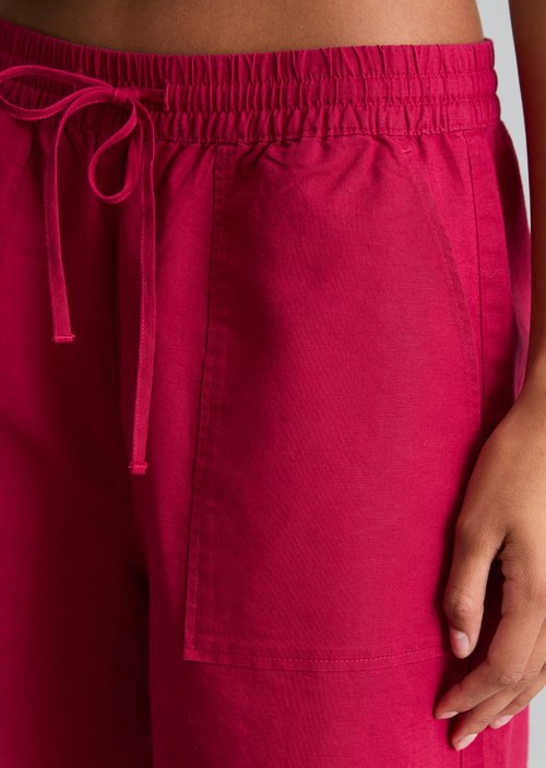 Slip-on pants regular — Vivid Cherry