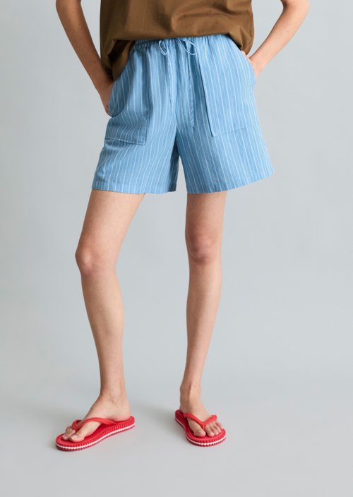 Striped shorts regular — Light Blue