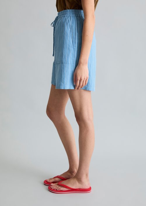 Striped shorts regular — Light Blue
