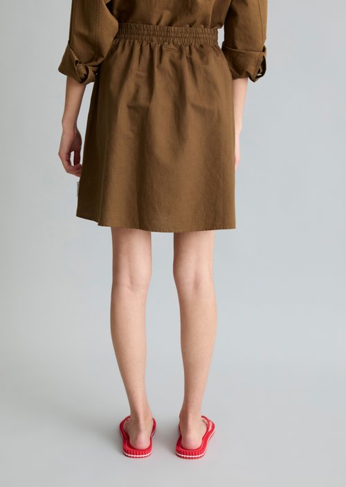 Short skirt A-shape — Umbra Brown