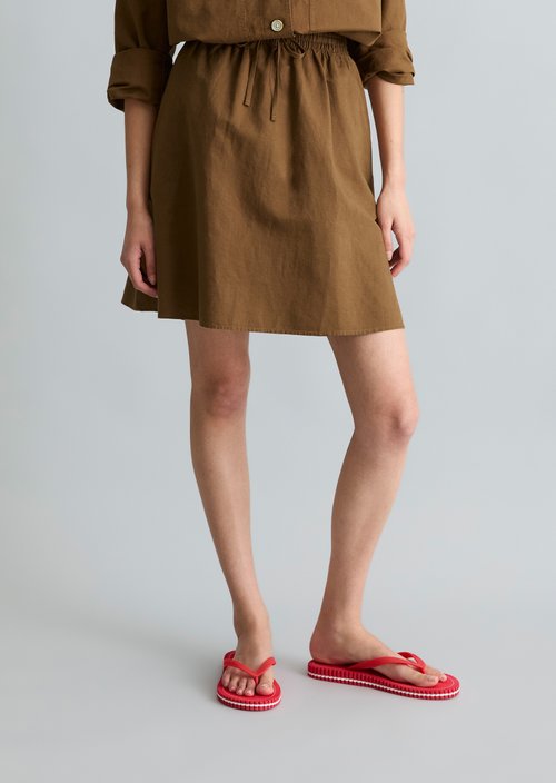 Short skirt A-shape — Umbra Brown