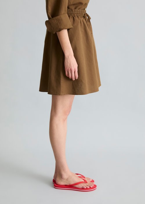 Short skirt A-shape — Umbra Brown