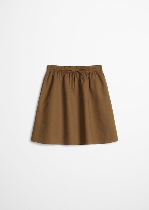 Short skirt A-shape — Umbra Brown