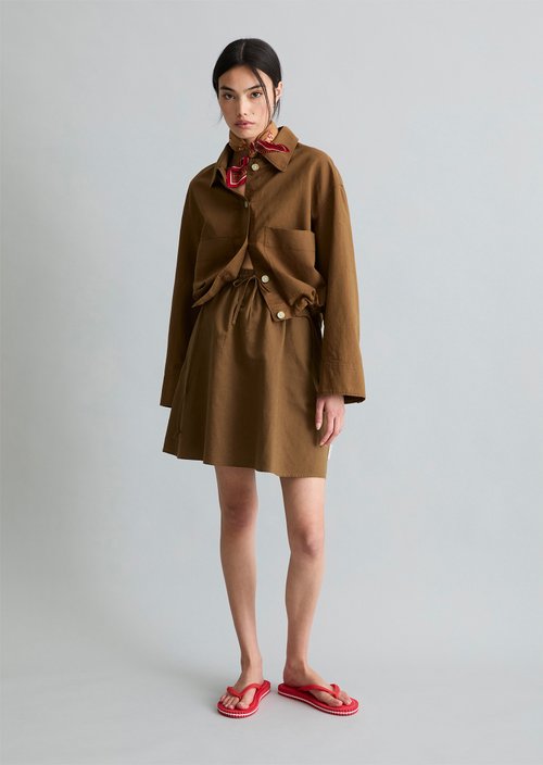 Short skirt A-shape — Umbra Brown