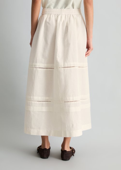 Flared skirt regular — Silky White
