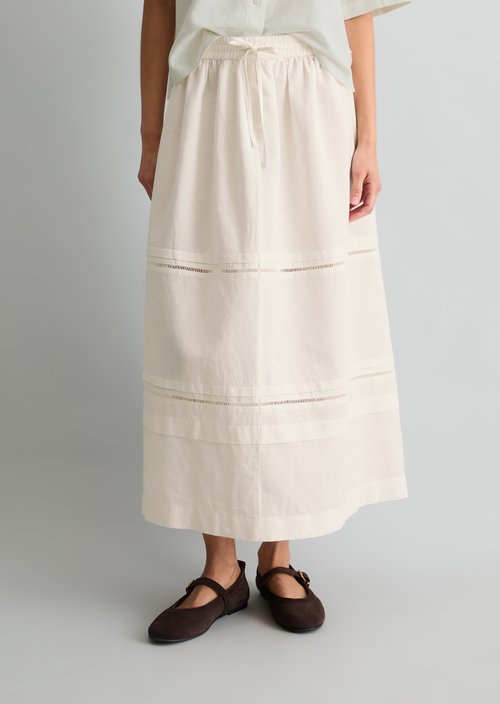 Flared skirt regular — Silky White