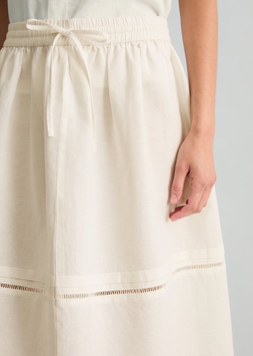 Flared skirt regular — Silky White