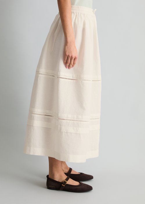 Flared skirt regular — Silky White