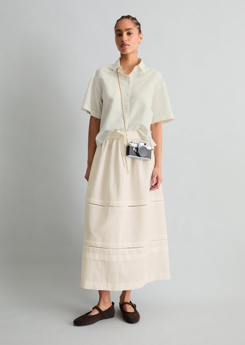 Flared skirt regular — Silky White