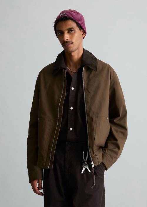 Casual Work Jacket Chocolate Fudge in front view