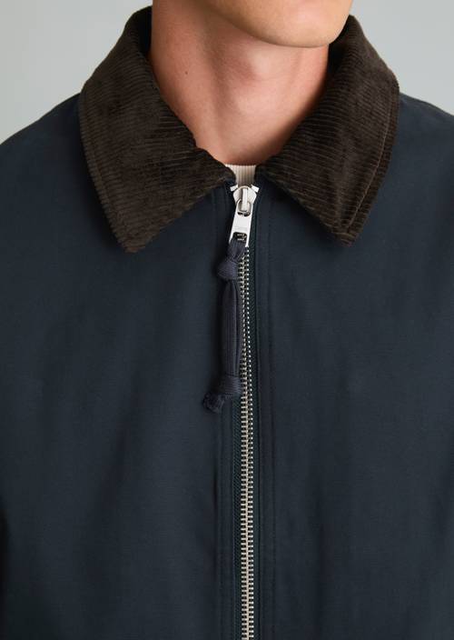 Worker-Jacke relaxed Dark Navy in Detailansicht