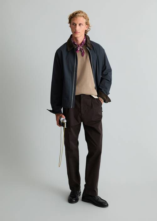 Worker-Jacke relaxed Dark Navy in Frontalansicht