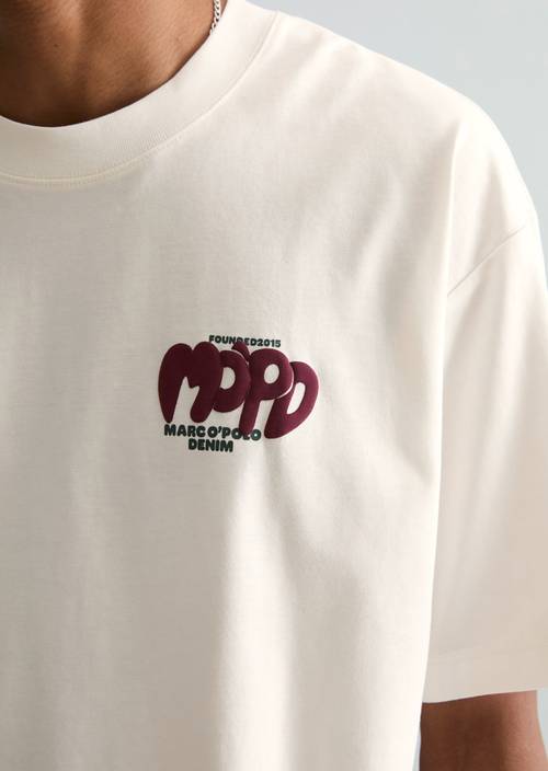 T-shirt relaxed Silky White en vue détaillée