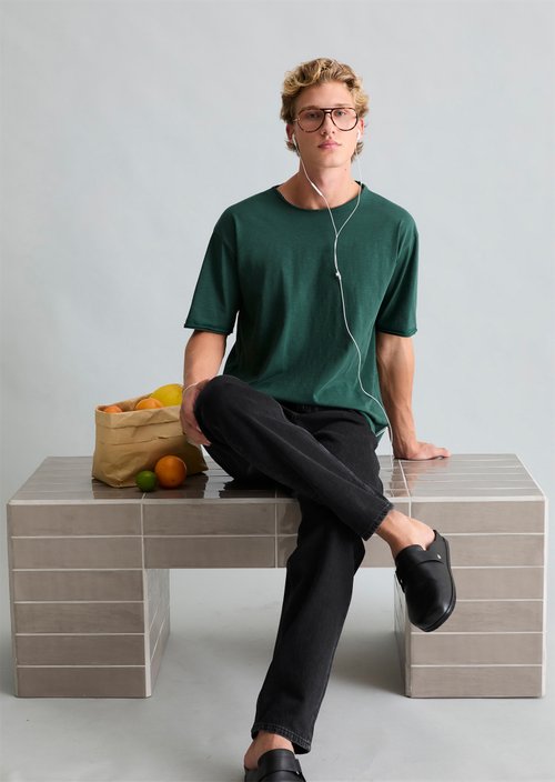 DfC T-Shirt relaxed — Olive Branch Green