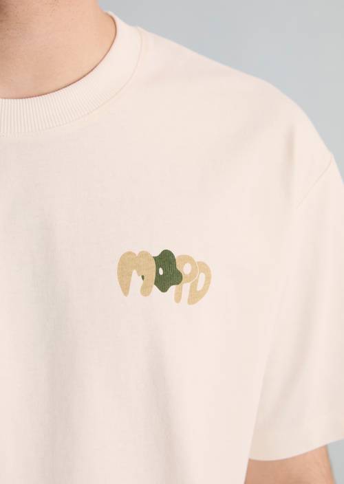 T-Shirt relaxed Silky White in Detailansicht
