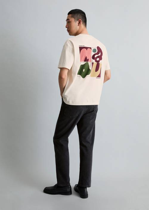 T-Shirt relaxed Silky White in Frontalansicht