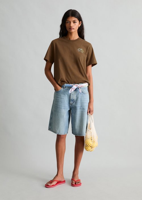 Relaxed-fit T-shirt — Umbra Brown