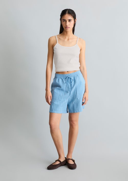 Spaghetti strap top slim — Silky White