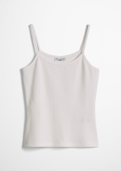 Spaghetti strap top slim — Silky White