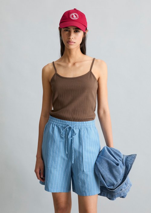 Spaghetti strap top slim — Umbra Brown