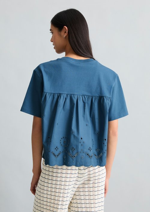 T-shirt with broderie anglaise relaxed — Endless Sea