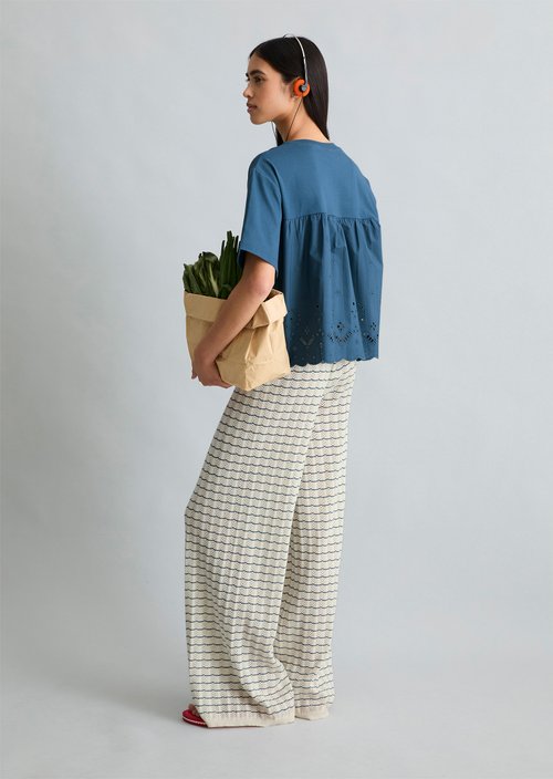 T-shirt with broderie anglaise relaxed — Endless Sea