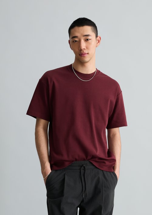 Relaxed-fit T-shirt — Merlot Red
