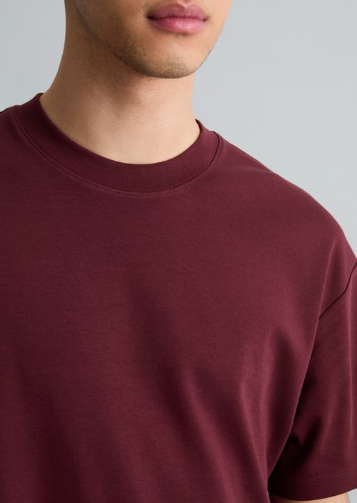 Relaxed-fit T-shirt — Merlot Red