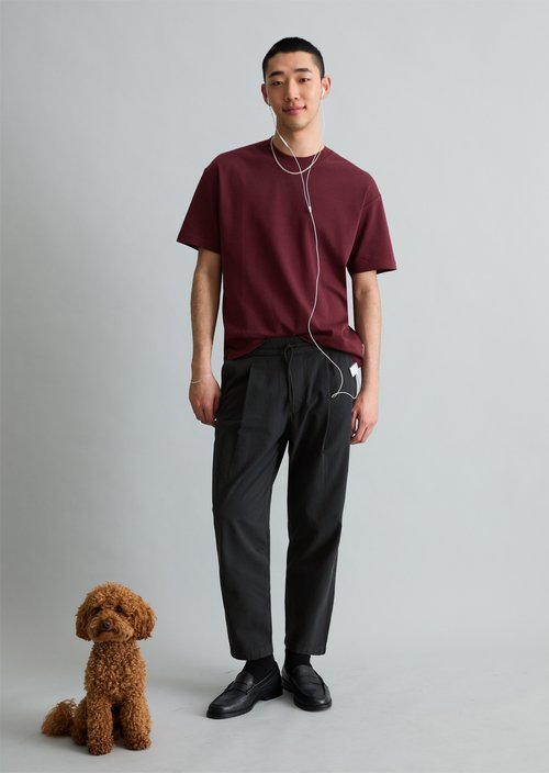 Relaxed-fit T-shirt — Merlot Red