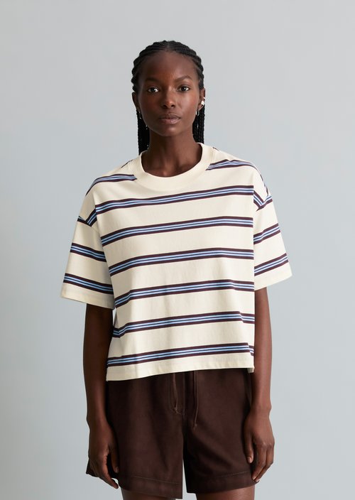 Relaxed striped T-shirt — Offwhite