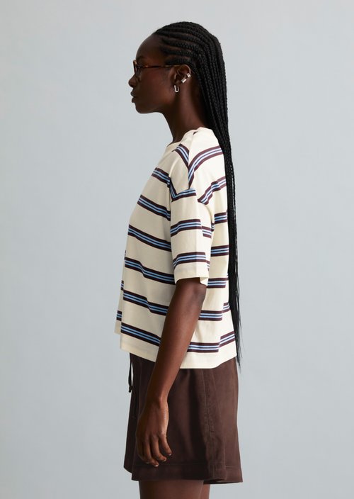 Relaxed striped T-shirt — Offwhite