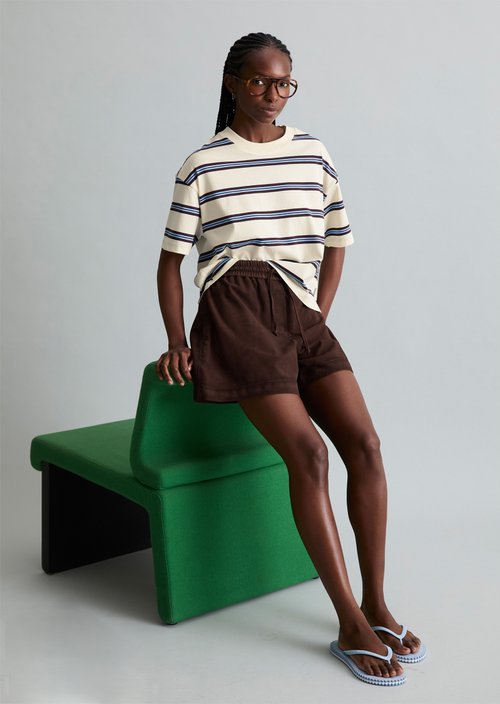Relaxed striped T-shirt — Offwhite